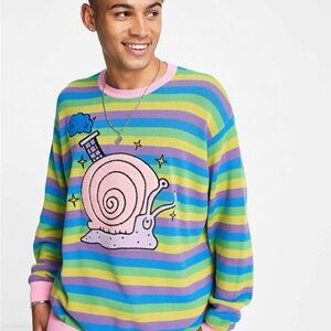 Colorful Striped Snail Sweater